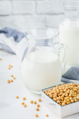Homemade organic vegan non diary soy bean milk