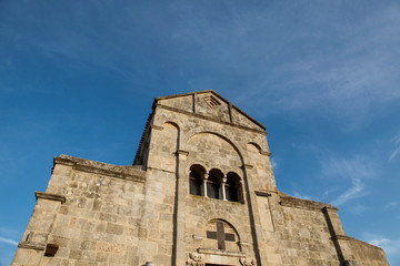 Fototapeta na wymiar Esterno Cattedrale Santa Giusta - Oristano - Sardegna