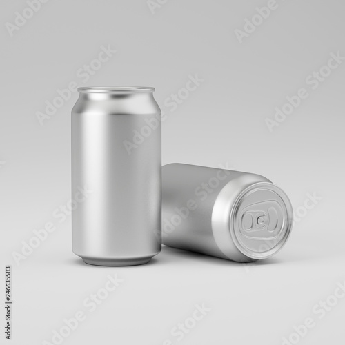 Template Aluminum Soda Can On Gray Background Mockup For Beer Template Aluminum Soda Can On Gray Background Mockup For Beer And Carbonated Drinks Rendering Ilration