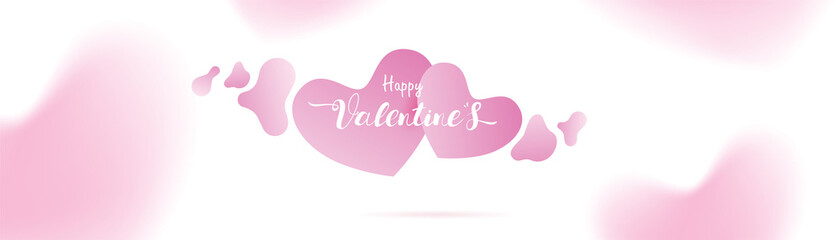Valentines heart. Decorative pink background with hearts and loves. copy space for text design. cute and sweet banner