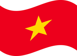 Simple flag of Vietnam, Vietnamese Flag. Correct size, proportion, colors