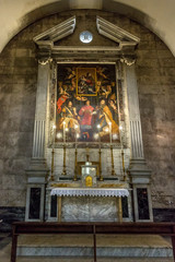 Fototapeta na wymiar Dettagli Interno Chiesa San Giuseppe Abate - Sassari - Sardegna