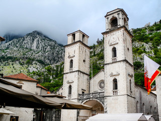 Fototapeta na wymiar Kotor town, Kotor cathedral, Montenegro.