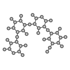 Great design of the contours of molecules on a white background