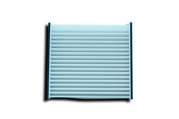 the engine air filter on white background isolated