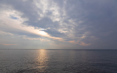 Obraz premium Morning. Water. Leman. Sunrise. Lake. Color. Sky