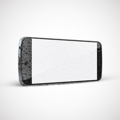 Realistic, high-detailed wet cellphone, vector illustration