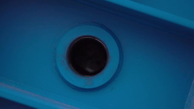 Pin connecting of crane. Clip. Connection of two parts of the crane. Installation of crane