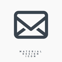 Email message material design line vector icon