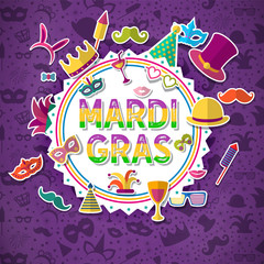 Celebration festive background for Mardi Gras Carnival Festival - Mardi Gras Events and Party