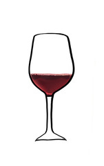 wineglass isolated on white
