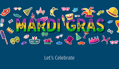 Celebration festive background for Mardi Gras Carnival Festival - Mardi Gras Events and Party