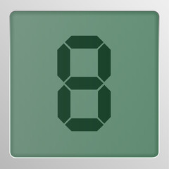 Digital character set typeface on a screen, vector illustration