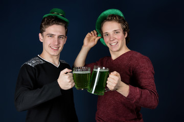 Two friends and St. Patrick's Day.