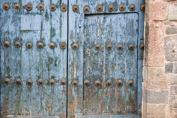 Old vintage wooden door