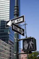 Obraz premium Street signs at Manhattan in New York City