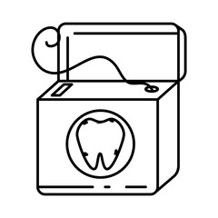 dental floss isolated icon