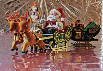 babbo natale con la slitta altra inquadratura