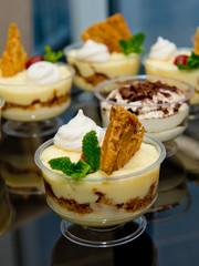 Wedding buffet table with desserts.