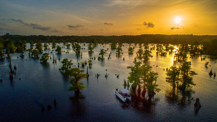 Naklejka premium Aerial of Dead Lakes Florida