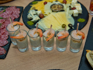 Delicious appetizer on event.
