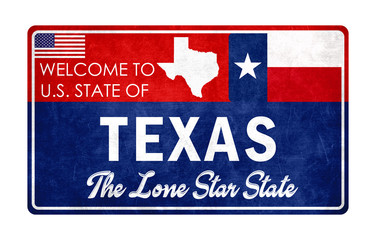 Fototapeta premium Welcome to Texas - grunge sign
