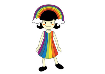 Rainbow girl