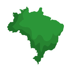 brazilian map isolated icon