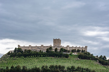 Fototapeta na wymiar view of the castle of Penafiel, Valladolid