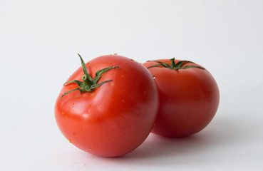 Whole red tomato