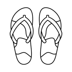 flip flops isolated icon
