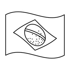 brazilian flag isolated icon