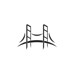 curves geometric bridge symbol logo vector