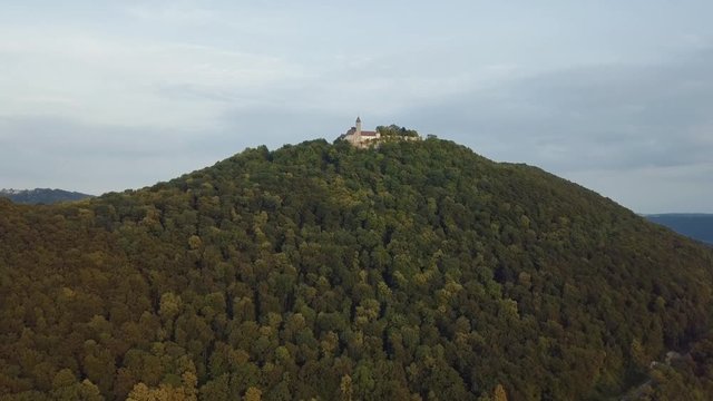 a fairytale castle in the middle of germany, europe called Burg Teck near the small german town Kirchheim