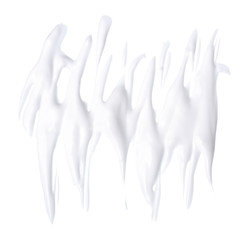 White cream beauty body care on white background isolation, top view