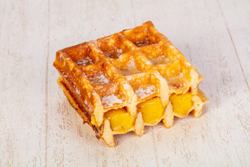 Sweet Waffle with jam
