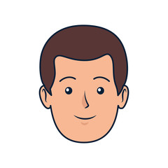 young man head avatar character