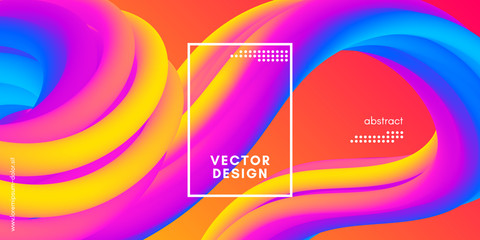 Abstract Wave Gradient Liquid Shape. 3d Background.