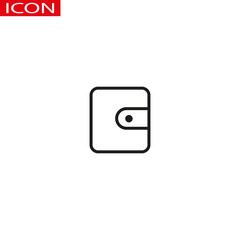 Purse, linear icon. One of a set of linear web icons - Vector