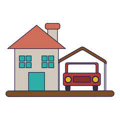 Real estate house blue lines