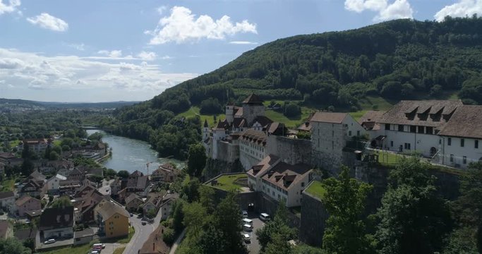 Aarburg castle - Aerial 4K