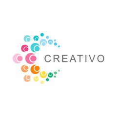 Fototapeta na wymiar Creative Letter C Logo, Colorful C Logo