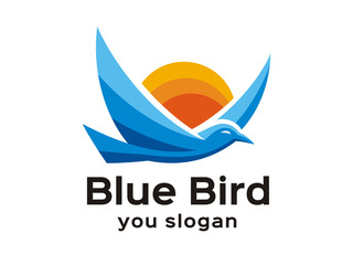 Fototapeta premium Bluebird, for your business. Vector format, available for editing.