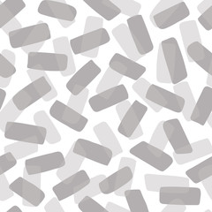 Layers of gray rounded rectangle shapes tilted in various direction to create a texture seamless pattern with depth. Tonal colors. Use as a background for websites, graphic design and paper items.