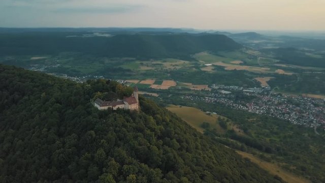 a fairytale castle in the middle of germany, europe called Burg Teck near the small german town Kirchheim