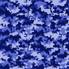 Camouflage Seamless Pattern - Blue camouflage repeating pattern design