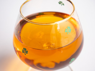 Shamrock Whiskey Glass Close Up