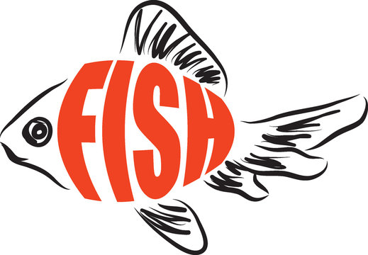 Fish text illustration