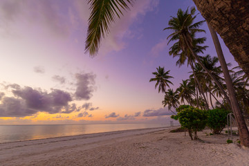 Obraz na płótnie Canvas Zanzibar, landscape sea, beach, sunset