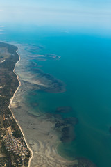 Die Küste von Sansibar - Luftaufnahme